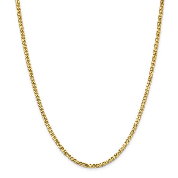 3mm, 14k Yellow Gold, Solid Franco Chain Necklace, 22 Inch - Picture 2 of 7
